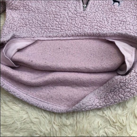 VS PINK Sherpa Style 1/4 Zip Pullover - Picture 8 of 11